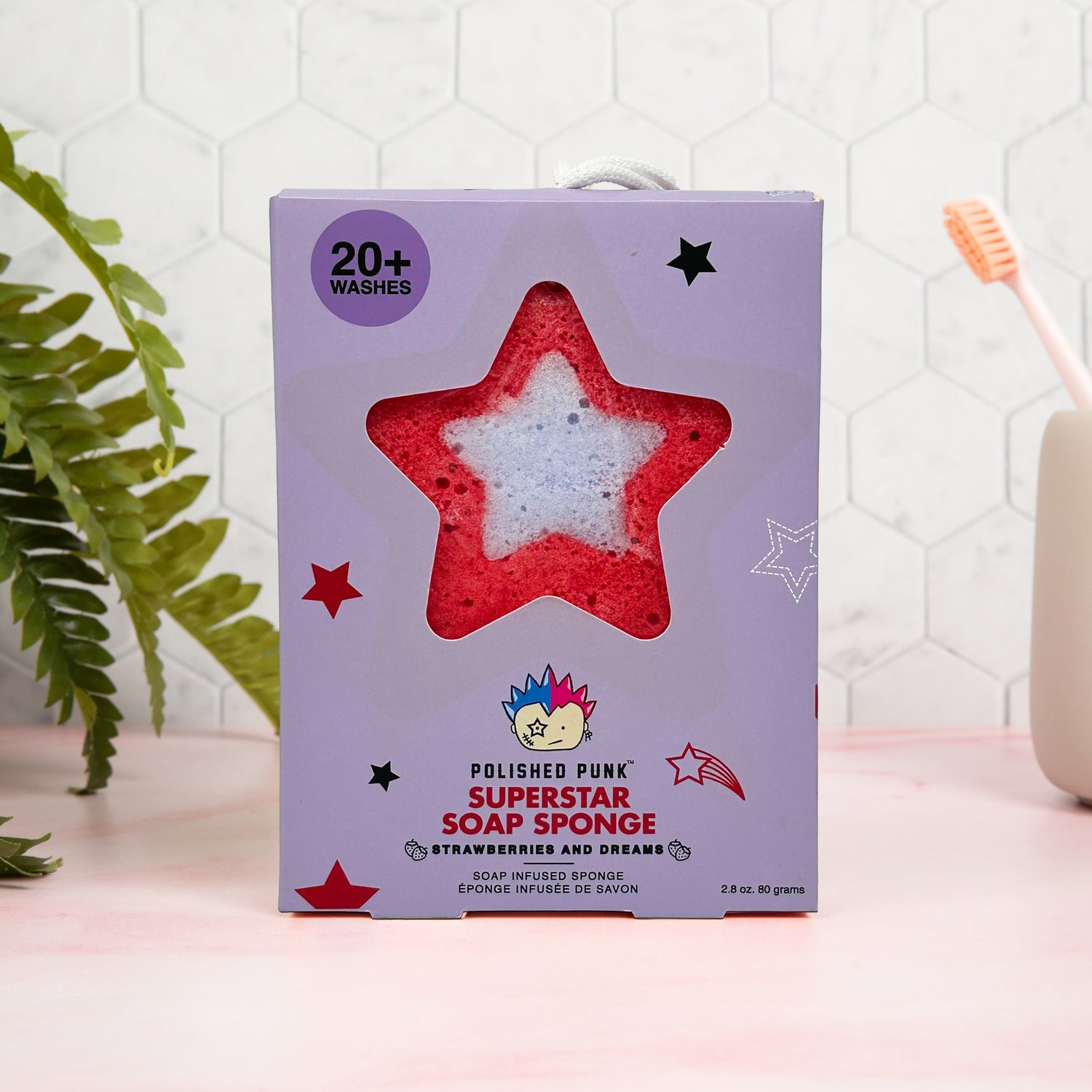 Superstar Soap Infused Sponge in Strawberries and Dreams