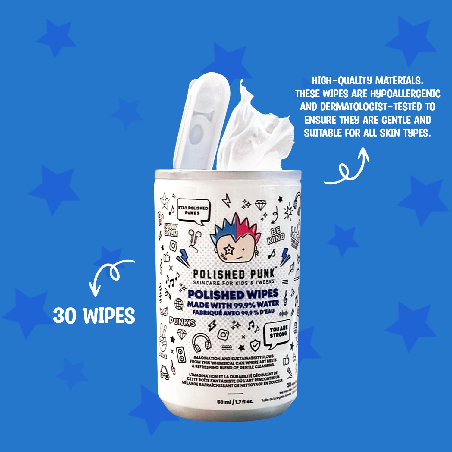 Polished Punk - 99.9% Water, Wet Wipes