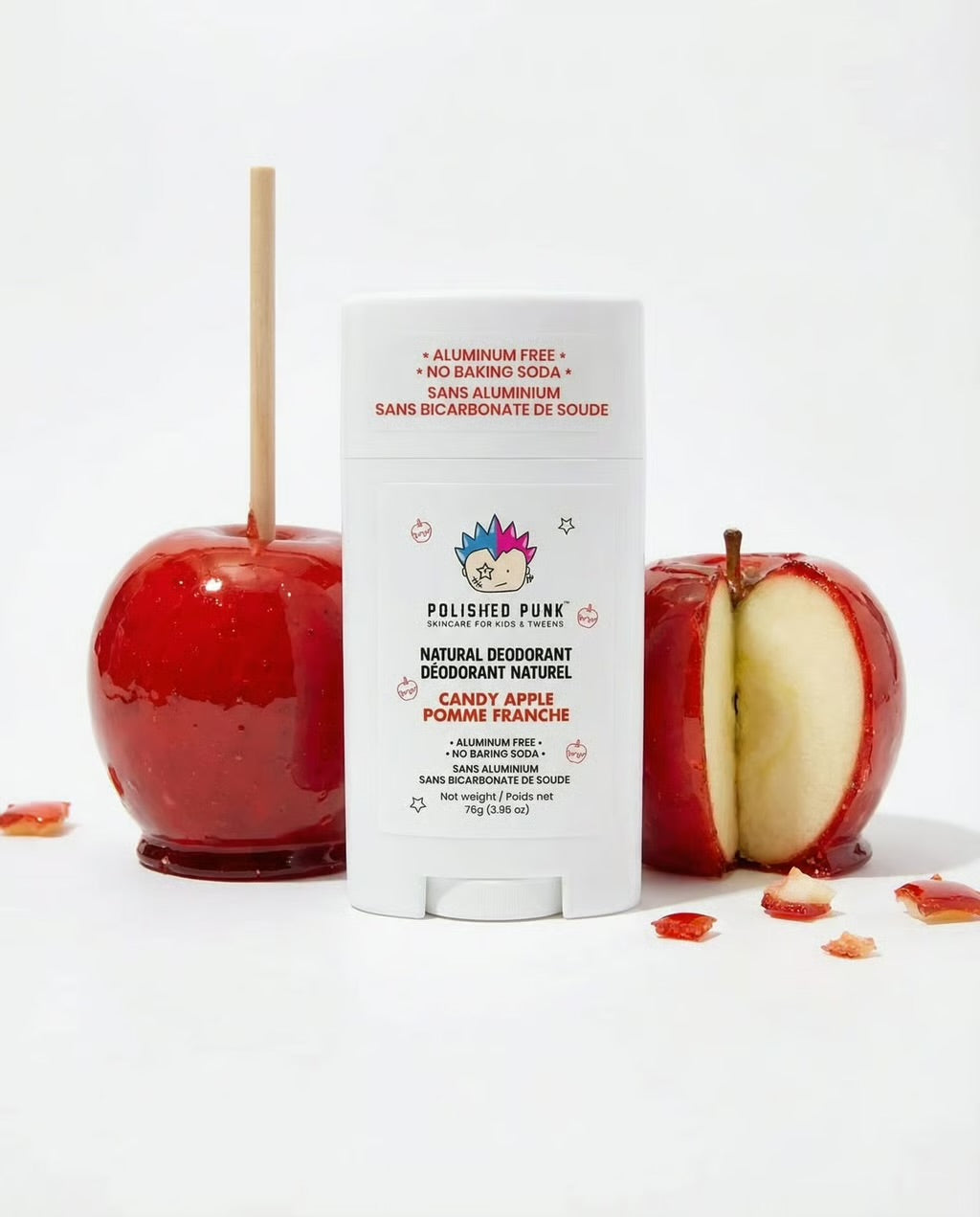 Natural Deodorant in Candy Apple Aluminum Free Baking Soda Free