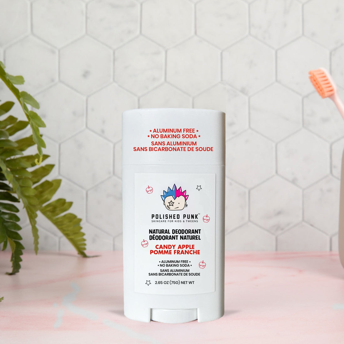 Natural Deodorant in Candy Apple Aluminum Free Baking Soda Free