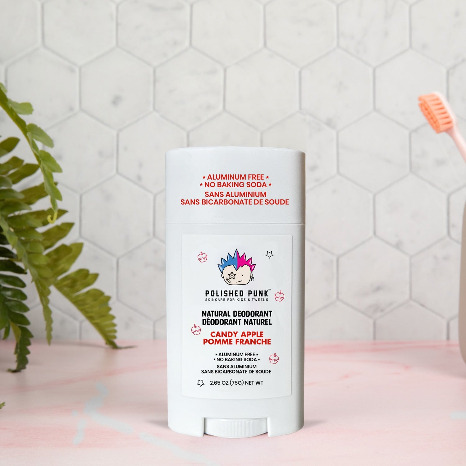 Natural Deodorant in Candy Apple Aluminum Free Baking Soda Free