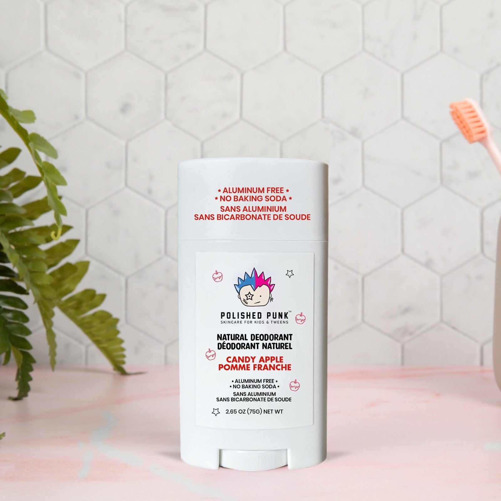 Natural Deodorant in Candy Apple Aluminum Free Baking Soda Free