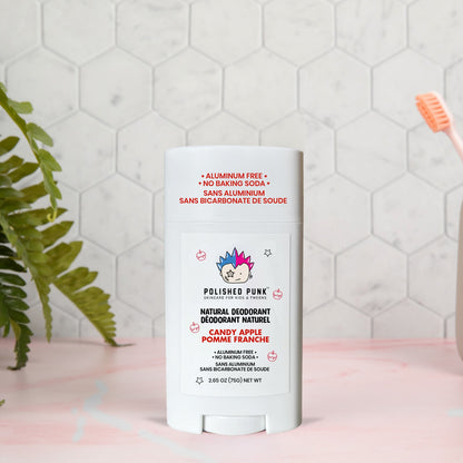 Natural Deodorant in Candy Apple Aluminum Free Baking Soda Free